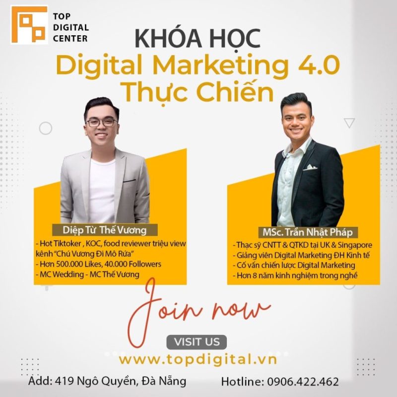 TOP Digital Center Trung Tâm Đào Tạo Digital Marketing Đà Nẵng uy tín giảng viên chất lượng nhất