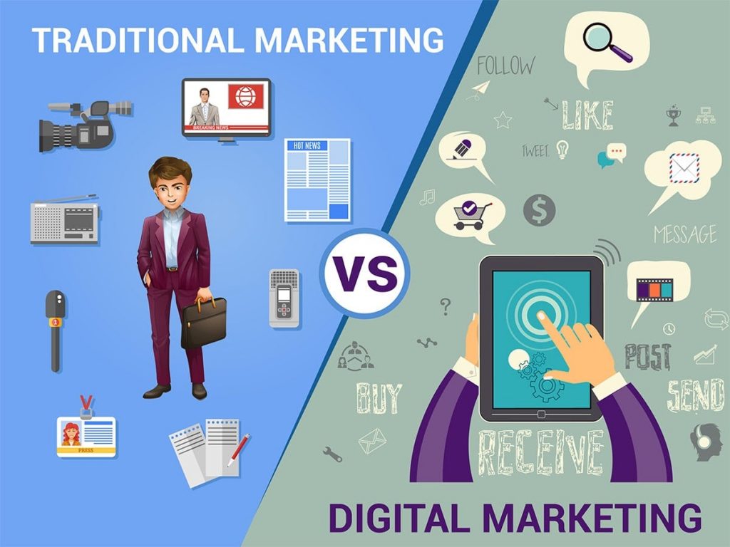 So sánh Thu nhập của ngành Digital Marketing với tiếp thị truyền thống