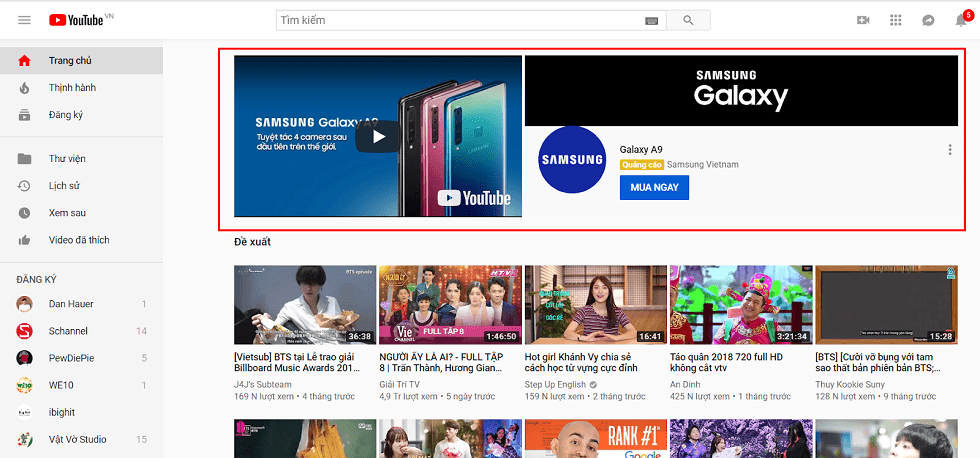 Dịch vụ chạy quảng cáo Google trên YouTube